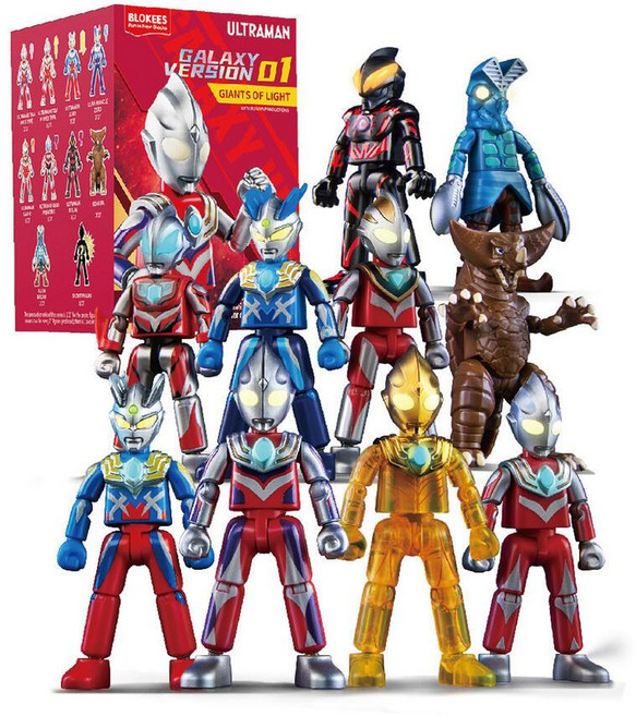 BLOKEES 超人力霸王可動積木公仔 群星版 第一彈 光輝巨人 盲盒隨機款, 1個, 第一彈 光輝巨人 (隨機發貨一支)