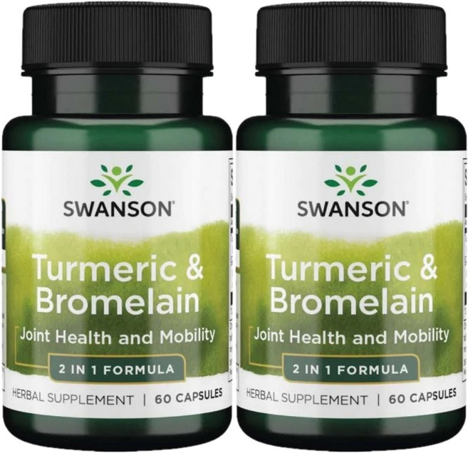 스완슨 강황 브로멜라인, 2팩, 60정