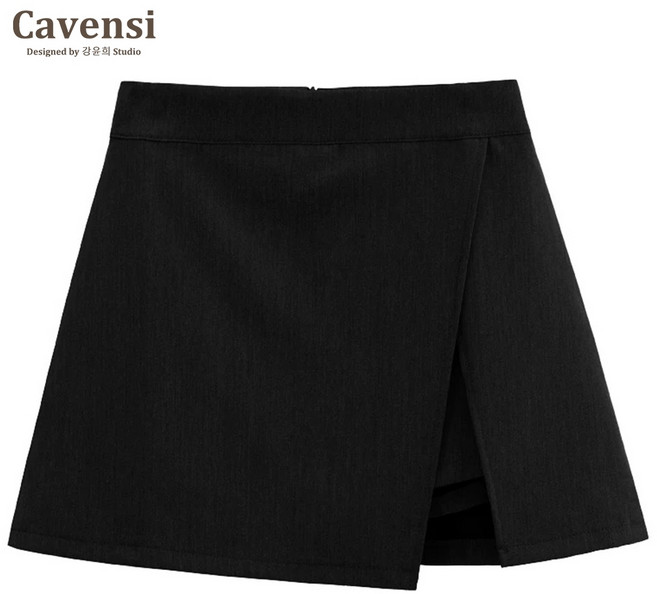 Cavensi 韓國質感 西裝短裙 A字裙