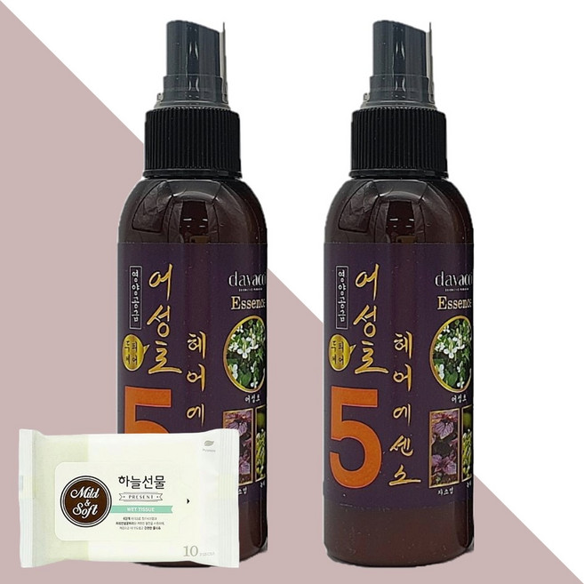 꽃을든남자 헤어케어시스템 헤어 코팅 에센스 100ml 2개(+하늘선물 물티슈 10매), 2개
