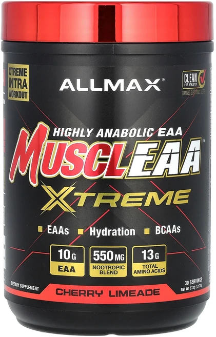 효과가 좋은 ALLMAX MUSCLEAA™ X Extreme 체리 라임에이드 맛 532g(1.17lb) 최저가격, ALLMAXMUSCLEAAXExtreme체리라임에이드맛, 532g, 1개 - 쿠팡