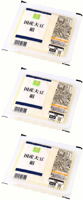 일본 소이 실크 두부, 3개, 350g