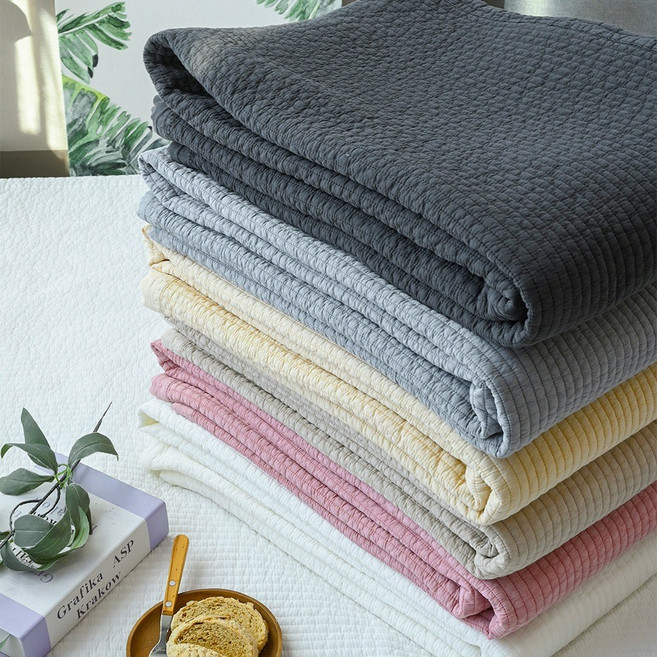 60수 순면 피그먼트 워싱 이불 겸 패드, 베이지