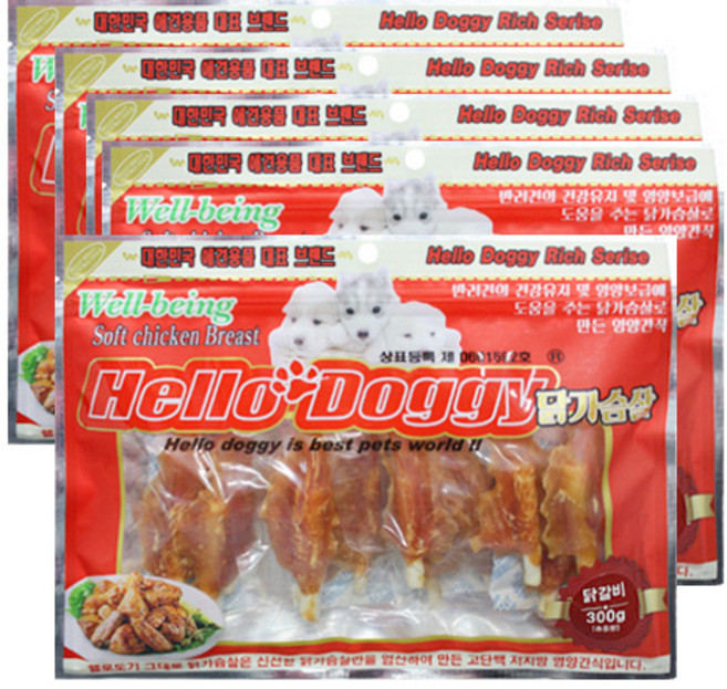 마이도기 강아지 간식, 300g, 5개, 닭갈비