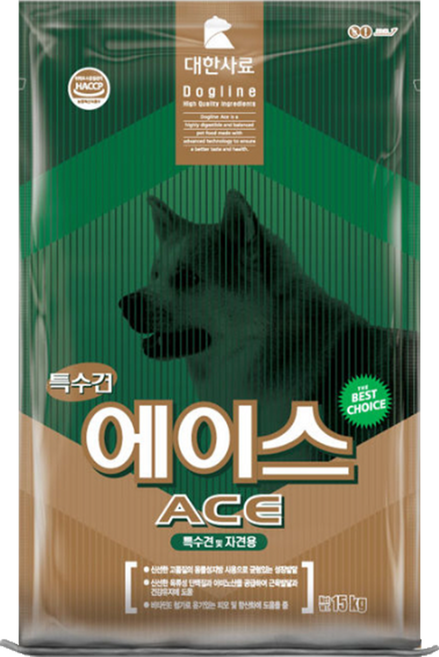 도그라인 특수견에이스 건식사료, 15kg, 1개, 곡물