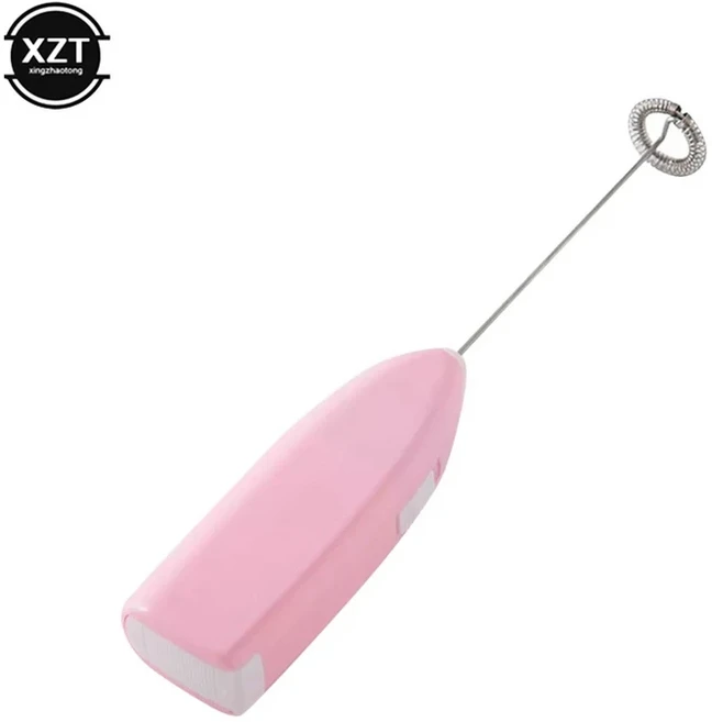 미니 털 커피 교반기 주방 도구 휴대용 전기 우유 교반기 전기 우유 거품기, 01 분홍색