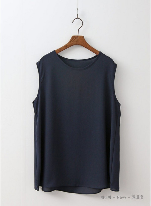 아이엠수 쉬폰 민소매 블라우스