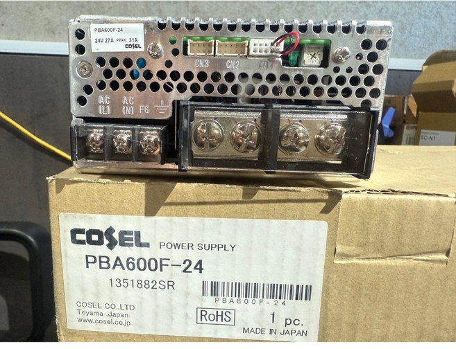 COSEL 電源供應器 PBA600F-24 (24V 27A) 高效穩定供電 多重保護機制 適用於工業自動化設備, 1個