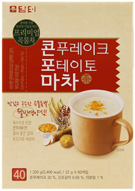 담터 콘푸레이크 포테이토마차 40T, 22g, 40개입, 1개