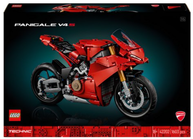 레고 42202 두카티 파니갈레 V4 S 모터사이클, 1개, 혼합색상