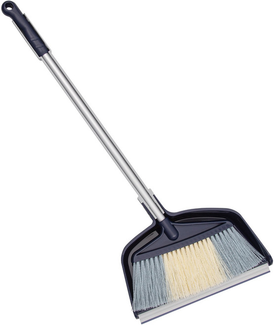 필굿리빙 실외 스탠드 빗자루 쓰레받기 세트, 1세트, 네이비