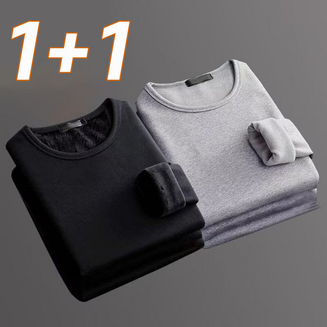 타임퓨어 1+1 남성용 보온내의 상의 세트