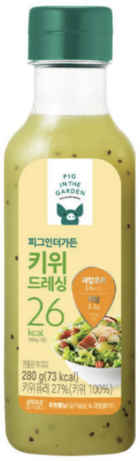 [무료 아이스포장소비기한 24.12.19] 피그인더가든 키위 드레싱 280gx3개, 3개, 280ml