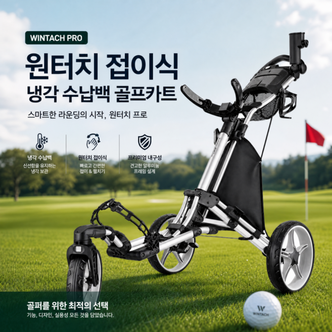 caddy tek 원터치 추천 골프카트 골프백 트레이닝 접이식 전동 휠, 1개, 휴대용 가방