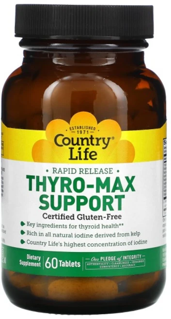 Country Life 싸이로-맥스 서포트 Thyro-Max Support 60 타블렛, 60정, 1개 - 쿠팡