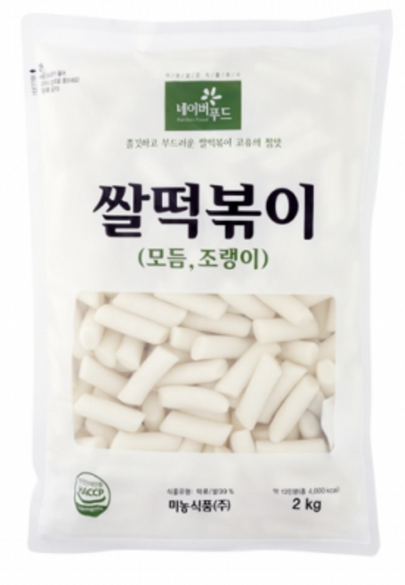 미농 네이버푸드 쌀떡볶이떡 2kg, 12개