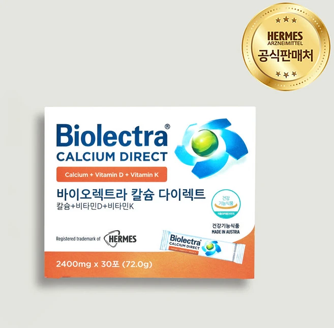 헤어메스 바이오렉트라 칼슘 다이렉트 x 30포, 1박스 - 쿠팡