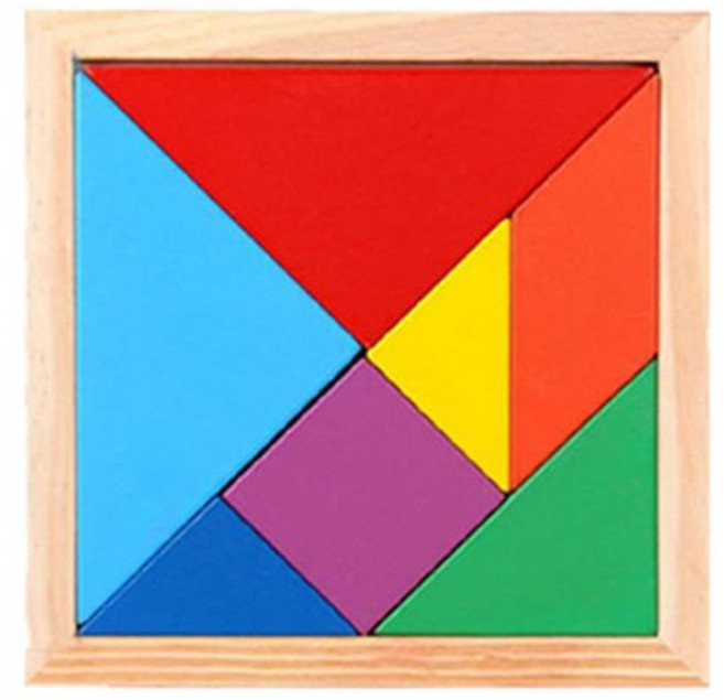 칠교놀이 탱그램 고급 원목 보드게임 W160-O, 01.칠교놀이12cm W160