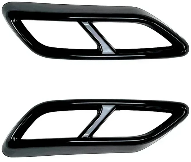 호환 아우디 A3 8Y S 라인 스포츠 백 세단 차량 테일 배기 머플러 파이프 출력 커버 글로스 블랙, 02 Gloss Black