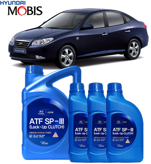 아반떼 HD 순정 미션오일 단순교환 세트 6리터 7리터 1대분, 오토 가솔린 휘발유 1.6 6리터, ATF-3 80W 6리터