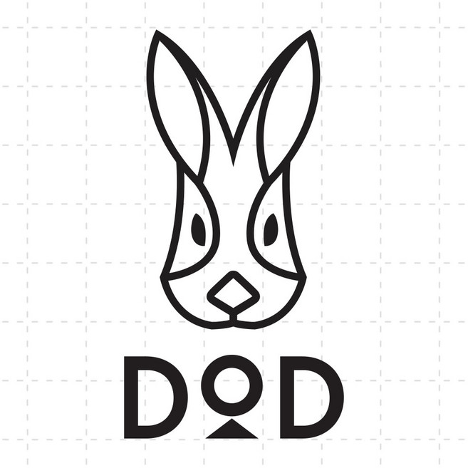 도플갱어 DOD 캠핑스티커 로고 방수 데칼스티커 차량용 스티커, 5.2cm x 10cm, 검정색, 1개