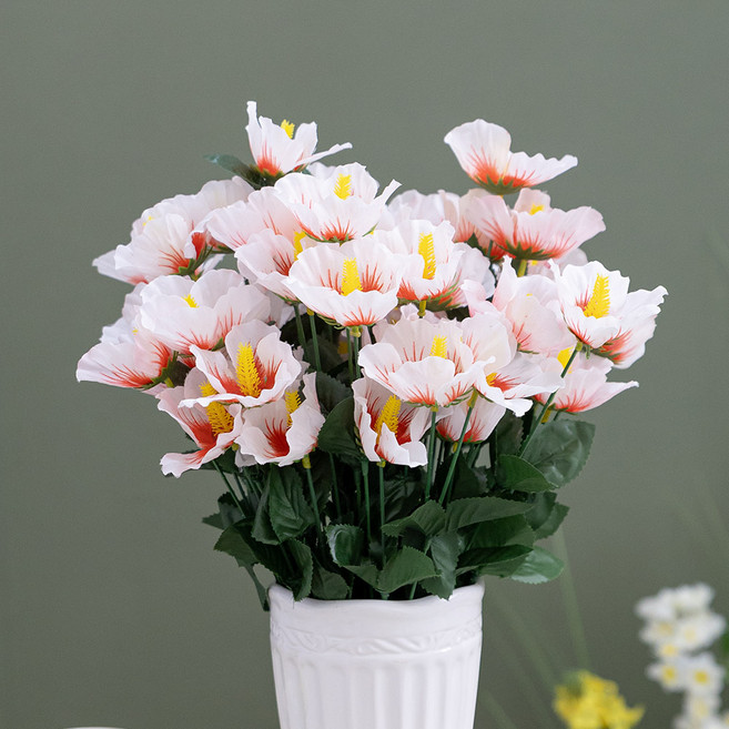 모던무궁화 60cm 조화 인테리어, 화이트(크림), 1개