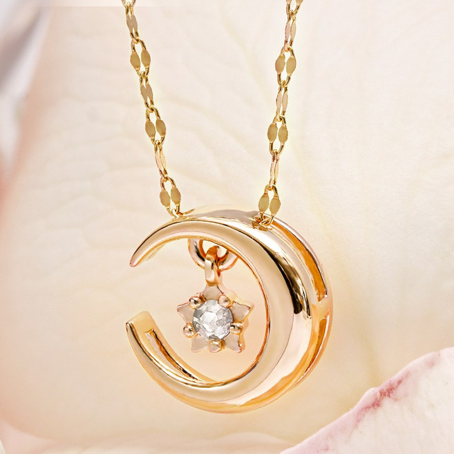 14K/18K 체인+도금 펜던트 심플 데일리 초승달 델라문 목걸이