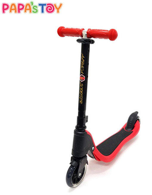 알파카 주니어 킥보드 어린이 스쿠터 착탈식 LED바퀴 시크레드, 단품, 1개