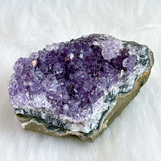 天然礦採紫晶簇 水晶簇 消磁淨化 居家風水擺件 原礦水晶, X5紫晶簇:寬8高4公分 , 重264克, 紫水晶