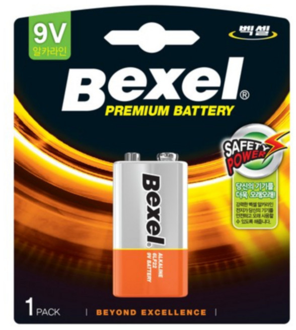 벡셀 알카라인 9v 건전지 6LF22, 1개입, 1개