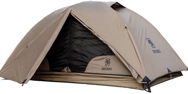 백패킹텐트 2인용 부쉬크레프트 아웃도어 더블 등산 하이킹 비치 레저 휴대용 브랙킷형, A 갈색