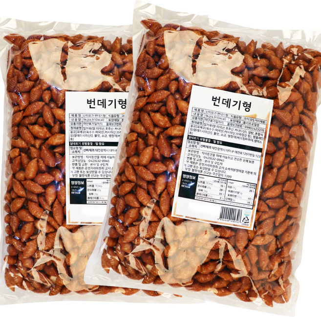 톡이네 달콤 바삭 고소한 번데기형 옛날 과자 대용량 번데기모양 번데기과자, 2개, 1kg