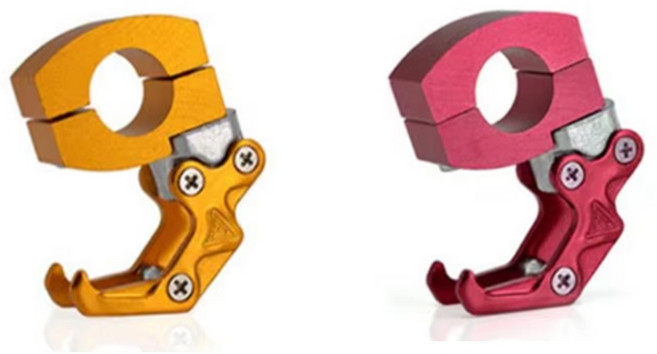 킹콩 오토바이 봉지걸이 22mm 핸들바 범용 PCX NMAX XMAX 호환, 1개, 레드