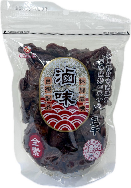 Chiao-E 滷味豆干，古法滷製，回味獨特，口感十足，全素, 350g, 1個
