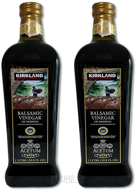 커클랜드 발사믹 식초 모데나 비니거 포도 샐러드드레싱 코스트코, 1L, 2개