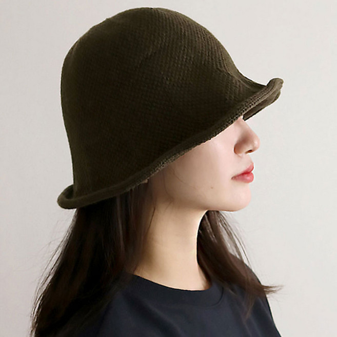 이코마켓 국산 여성 울모자 뜨개 니트 벙거지모자 니트버킷햇 여자 니트모자 봄 가을 겨울 여성모자 버킷햇