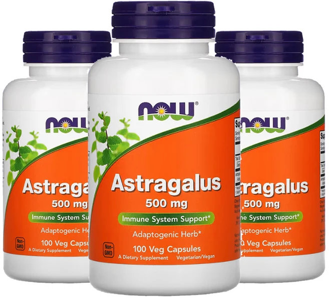 2+1 나우푸드 황기 추출물 500mg 100캡슐 아답토젠 식이섬유, 100정, 3개 - 쿠팡