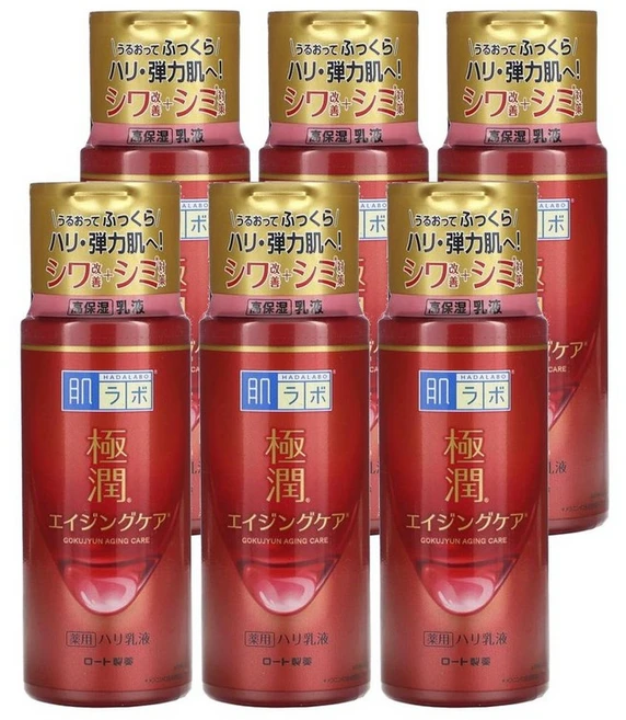 하다라보 고쿠쥰 에이징 케어 밀크 140ml, 6개 - 쿠팡