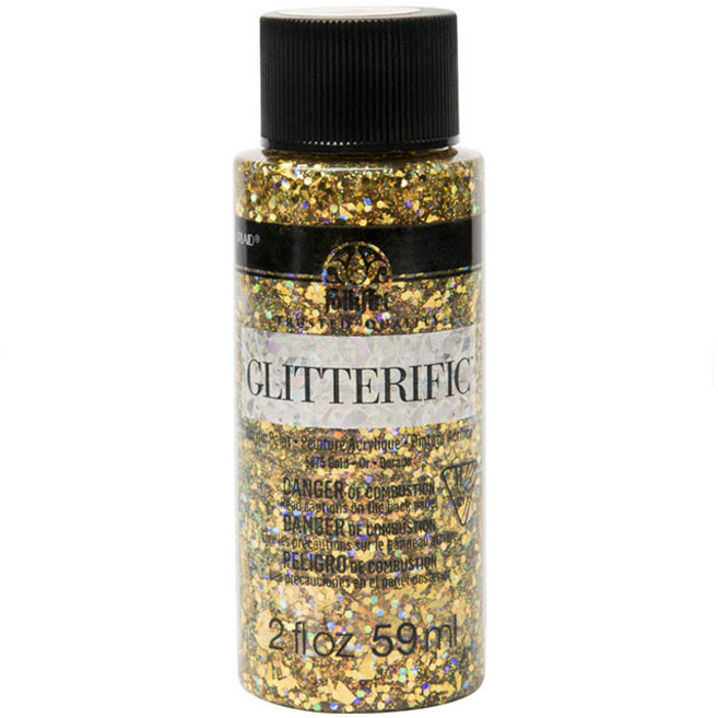 공예몰 포크아트 글리터 아크릴 물감 15 Gold