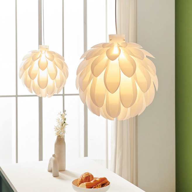 살렌 1등 LED 램프 펜던트 인테리어 식 조명 식탁등, 살렌 1등 화이트, LED볼구12W(전구색)