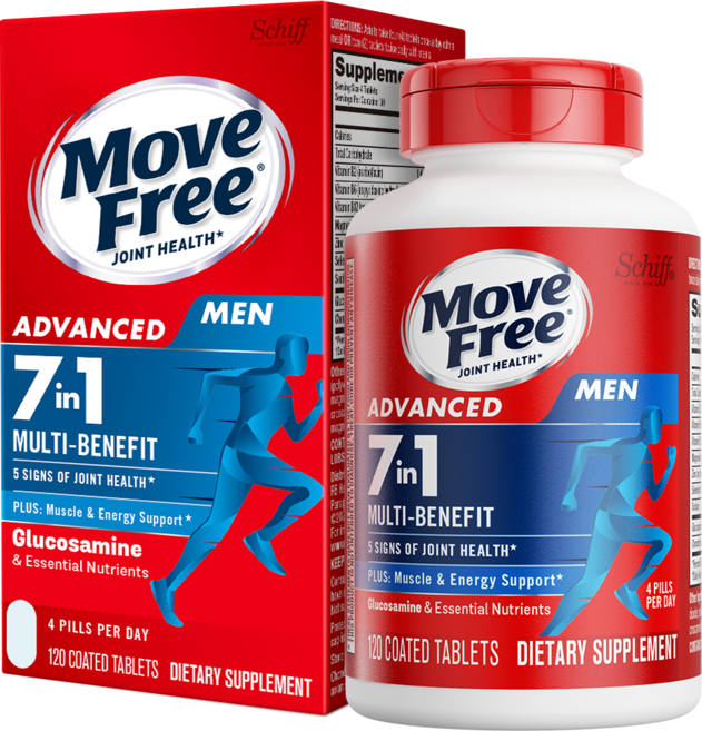 무브프리 어드밴스드 맨 7 인 1 멀티 베네핏 코팅된 타블렛, 1개, 120정