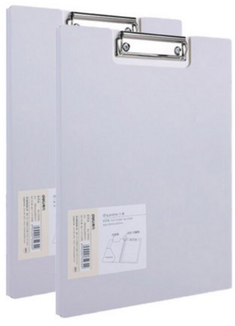 델리 커버 클립보드 레포트 화일 A4 72500, 그레이 색상, 2개