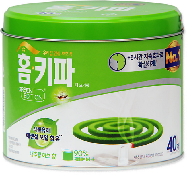 헨켈 홈키파 모기향 40개 그린에디션 리뉴얼, 1개