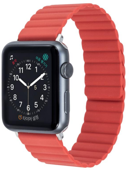 시아르고 애플워치 9 8 울트라 7 6 5 4 SE 2 스포츠스트랩마그네틱시계줄 알파인루프 밴드 APS-03, 01.레드, 38/40/41mm