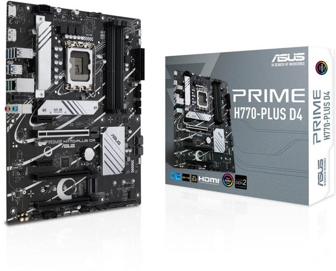 ASUS INTEL LGA1700 H770 ATX PRIME H770-PLUS D4 13.12세대 대응 탑재 마자 보드 국내, 1개