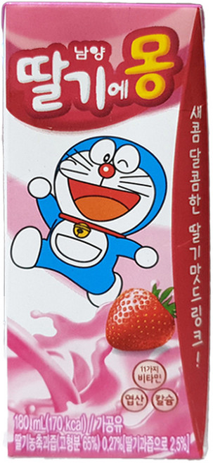 남양 딸기에몽, 180ml, 3개