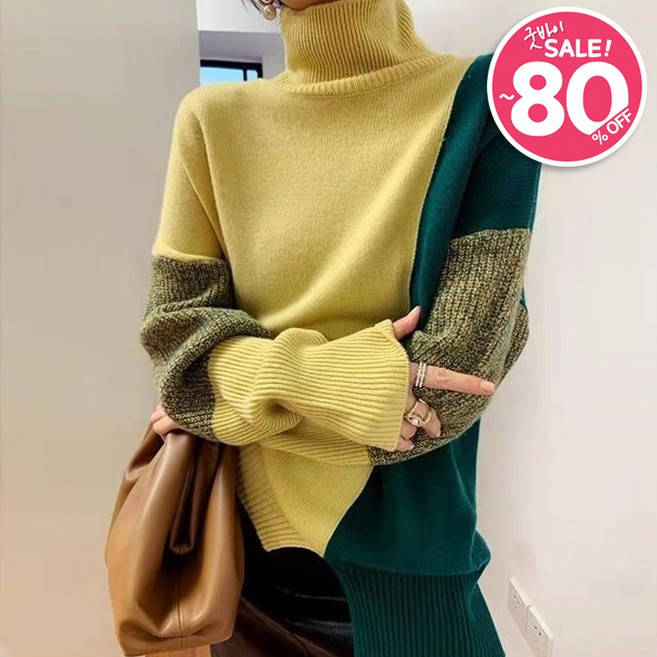 퀸앤조이 여성 겨울 오버핏 카라넥 롱코트 빅카라 니트 더블버튼 데일리 롱가디건 봄 가을 빅사이즈 캐주얼