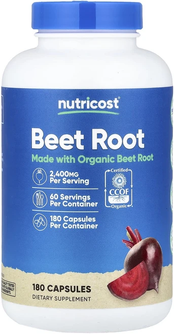 뉴트리코스트 비트 뿌리 800mg 180 캡슐, 2개, 180정 - 쿠팡