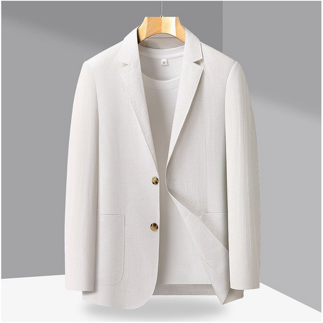 남성 봄 여름 린넨 정장 자켓 얇은 캐주얼 자켓