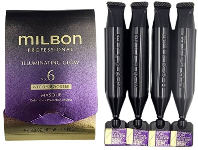 MILBON 哥德式 黑凜 柔曜 6劑 護髮膜, 1個, 36ml
